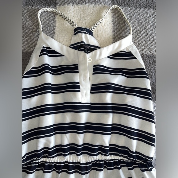 Navy white nautical romper size M - Picture 3 of 5